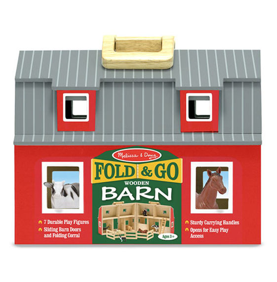 3700 - Melissa & Doug Wooden Fold & Go Barn