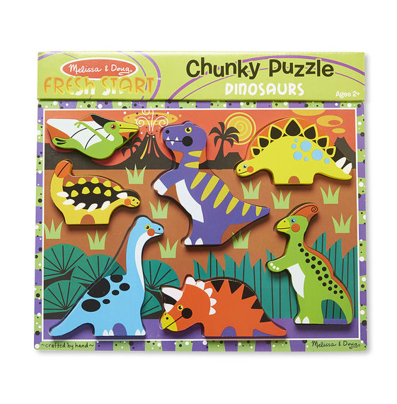 3747 - Melissa & Doug Chunky Puzzle Dinosaur - 7pcs.