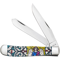 Case XX #38818 - Trapper - Stain Glass Angel, Natural Bone