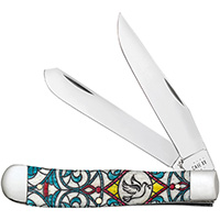 Case XX #38819 - Trapper - Stained Glass Dove, Natural Bone