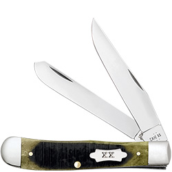 Case XX #39230 - Trapper - Olive Green Bone Sawcut