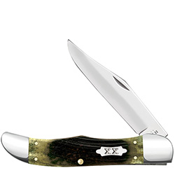 Case XX #39234 - Folding Hunter - Olive Green Bone Sawcut