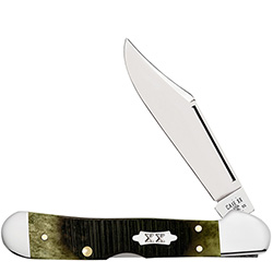 Case XX #39236 - Mini CopperLock - Olive Green Bone Sawcut