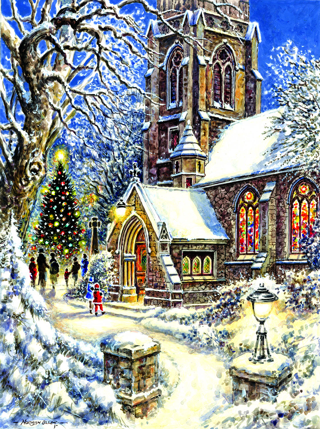 SunsOut Puzzle - #44131 Church in the Snow - 1000pc Jigsaw Puzzle