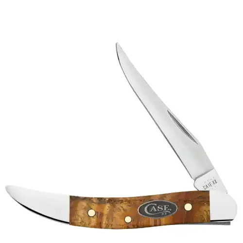 Case XX #47125 - Small Texas Toothpick - Yellow Curly Oak Smooth