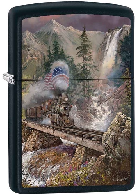 Zippo - #48176 Flag Train by Ted Blaylock