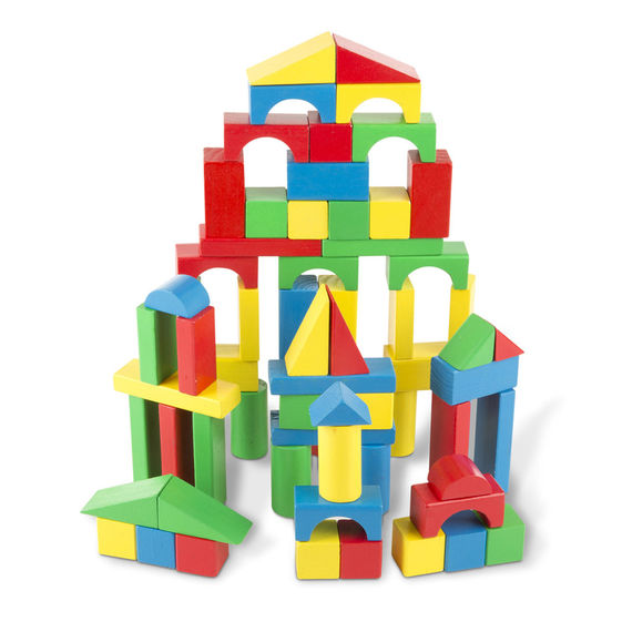 481 - Melissa & Doug 100 Wood Blocks