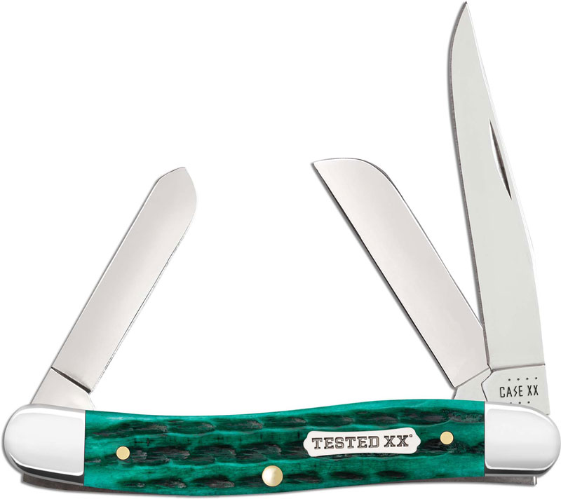 Case XX #48943 - Medium Stockman - Jade Bone, Jigged