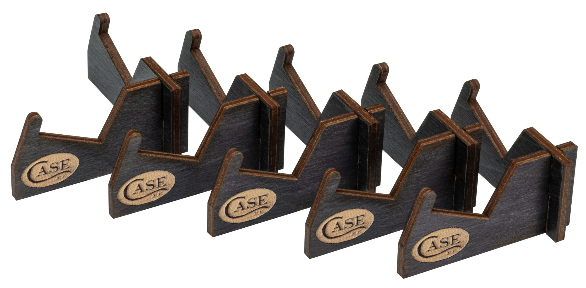 Case XX #50323 - Black Wooden Knife Stands - 5 Pack