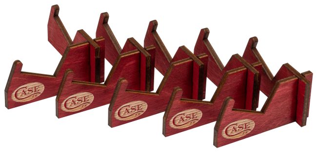 Case XX #50324 - Red Wooden Knife Stands - 5 Pack