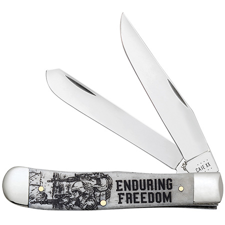 Case XX #50955 -  Trapper - War Series - Enduring Freedom - Natural Bone Smooth