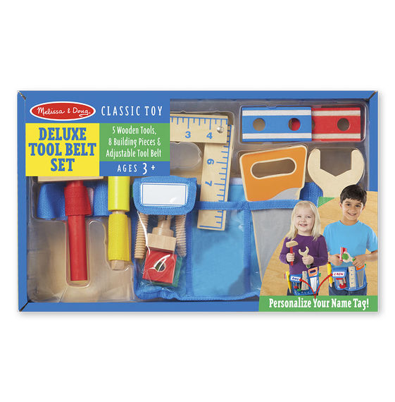 5174 - Melissa & Doug Deluxe Wooden Tool Belt Set