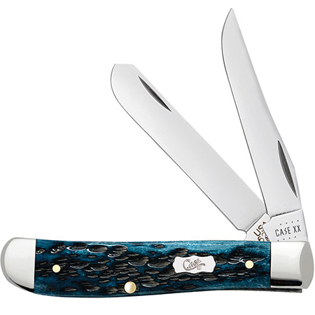 Case XX #51852 - Mini Trapper - Mediterranean Blue Bone - Pocket Worn 