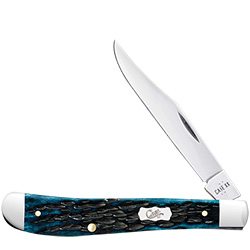 Case XX #51865 - Slimline Trapper - Pocket Worn® Mediterranean Blue Bone 