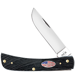 Case XX #53062 - Sod Buster Jr - Sod Buster Jr - Sawcut Jig Gray Bone - Stars & Stripes Shield 