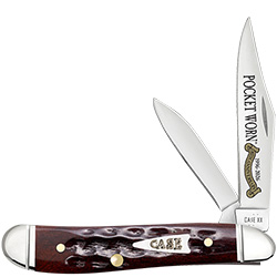 Case XX #55234 - Peanut - Pocket Worn Mahogany Bone w/Fluted Bolsters 