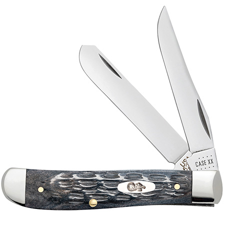 Case XX #58414 - Mini Trapper, Pocket Worn Gray Bone Crandall Jig