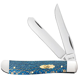Case XX #63731 - Mini Trapper - Blue Sycamore Wood, Smooth