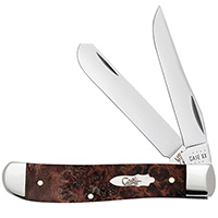 Case XX #64062 - Mini Trapper - Brown Maple Burl Wood