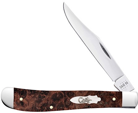 Case XX #64063 - Slimline Trapper - Brown Maple Burl Wood