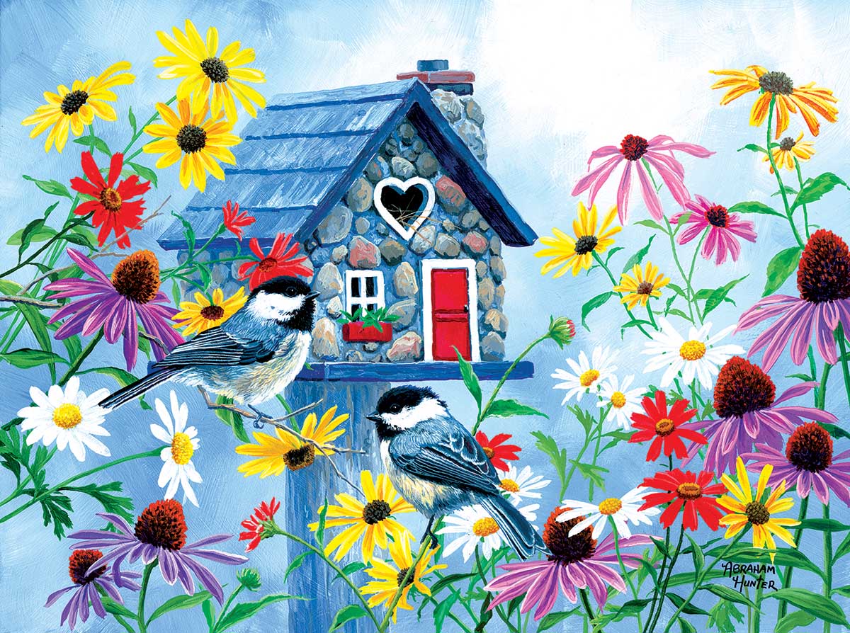 SunsOut Puzzle - #69726 Tweet Hearts Cottage - 500pc Jigsaw Puzzle 
