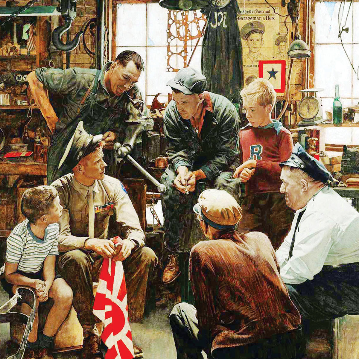 Leanin' Tree/MasterPieces Puzzle - #71366 Saturday Evening Post: Homecoming Marine - 1000pc Jigsaw Puzzle