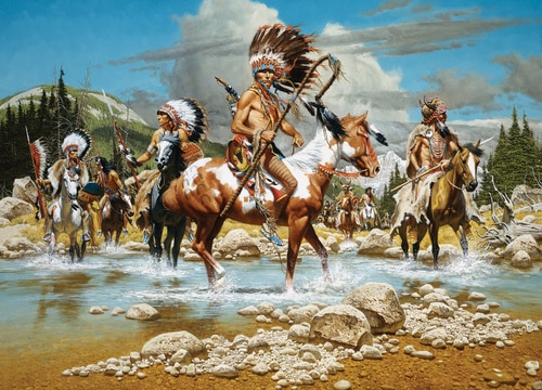 Leanin' Tree/MasterPieces Puzzle - #71612 Tribal Spirit: The Chiefs - 1000pc Jigsaw Puzzle