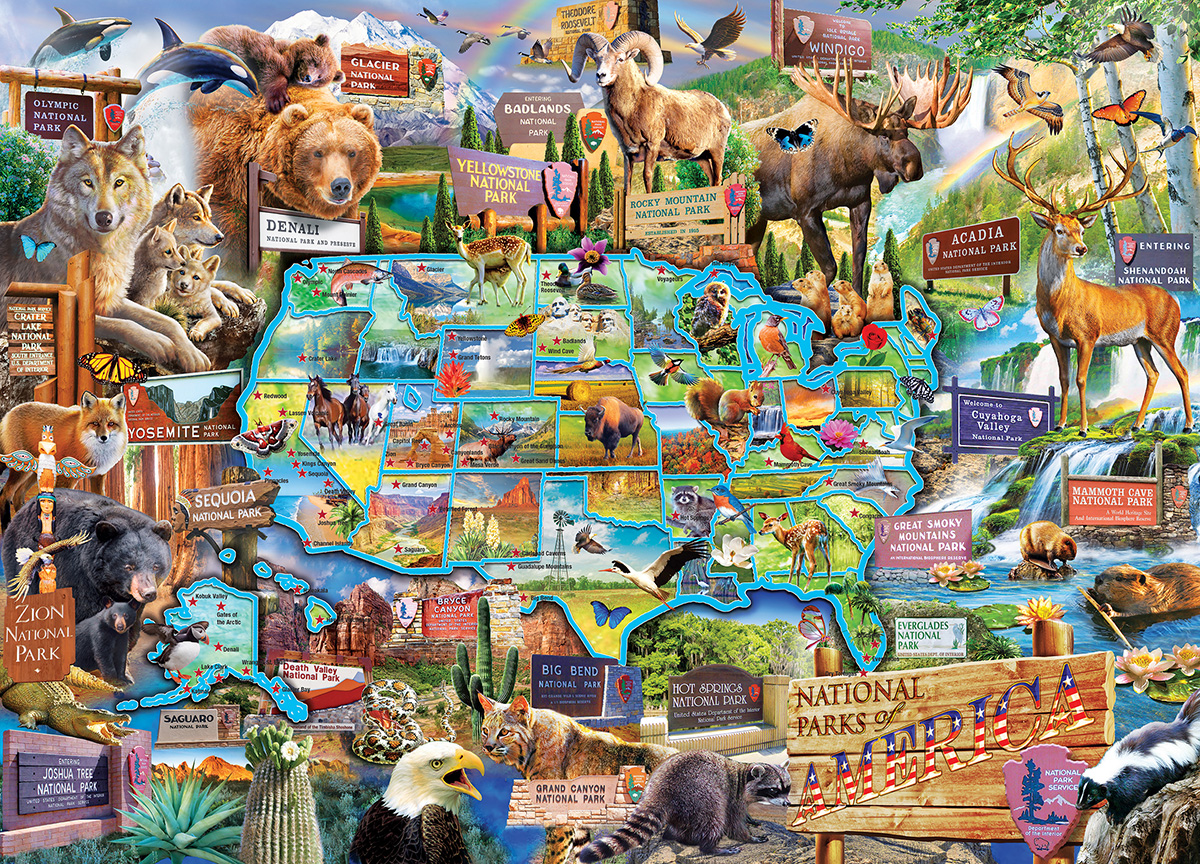 Leanin' Tree/MasterPieces Puzzle - #71794 National Parks of America - 1000pc Jigsaw Puzzle