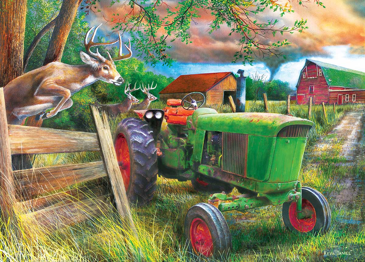 Tractor on The Farm 1000 pc Jigsaw Puzzle by SUNSOUT INC