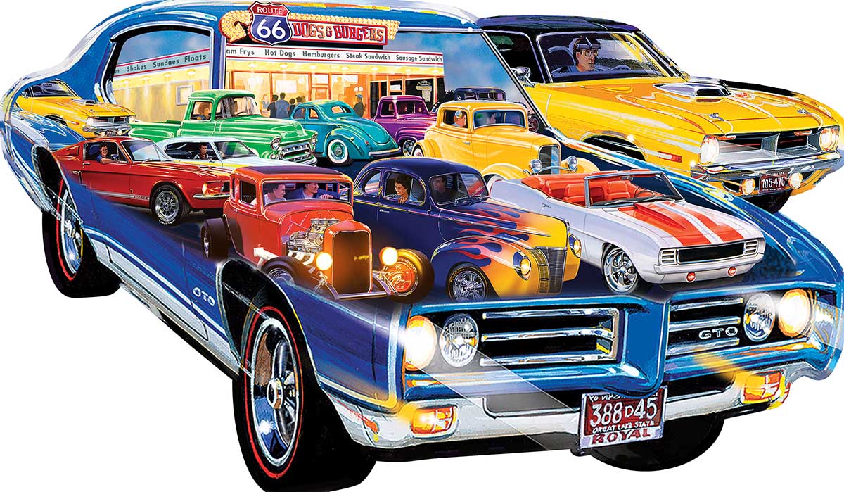 Leanin' Tree/Masterpieces Puzzle - #71957 Contours: Hot Rod - 1000pc Jigsaw Puzzle