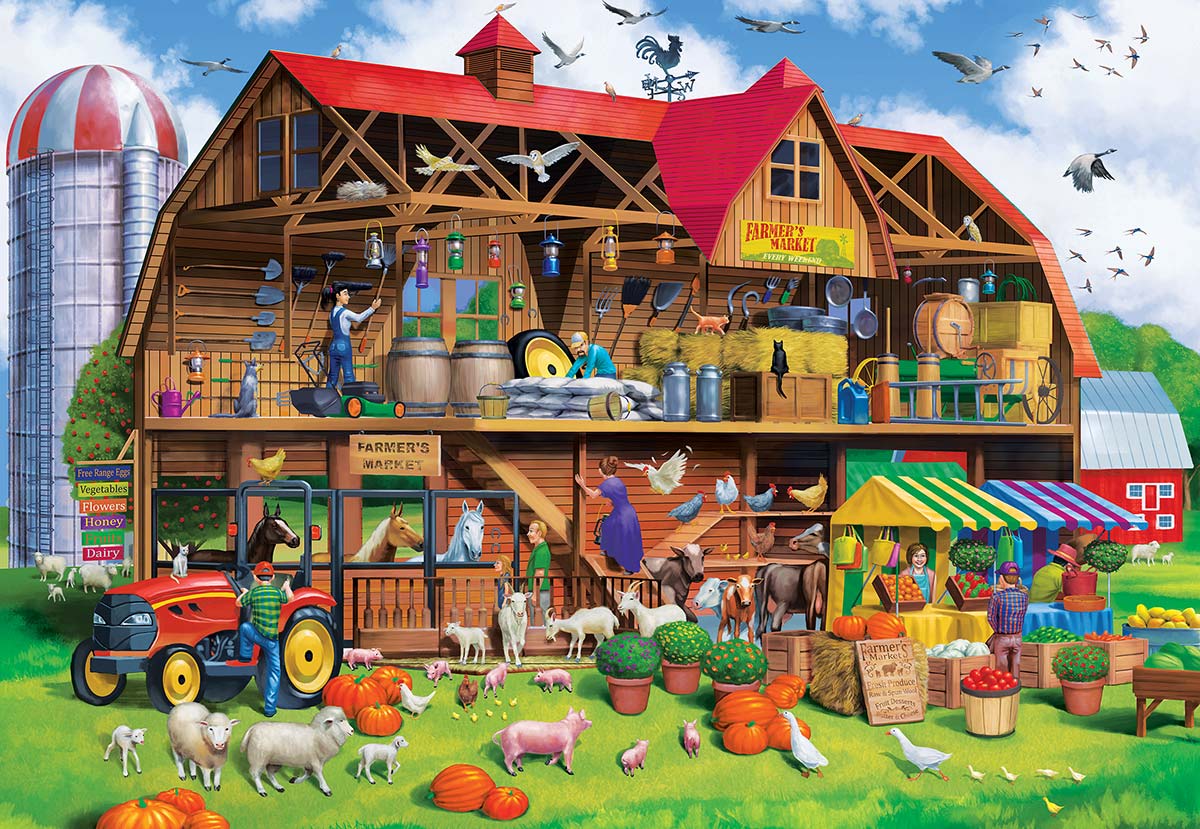 Leanin' Tree/MasterPieces Puzzle - #71966 Family Barn - 1000pc Large Format Jigsaw Puzzle