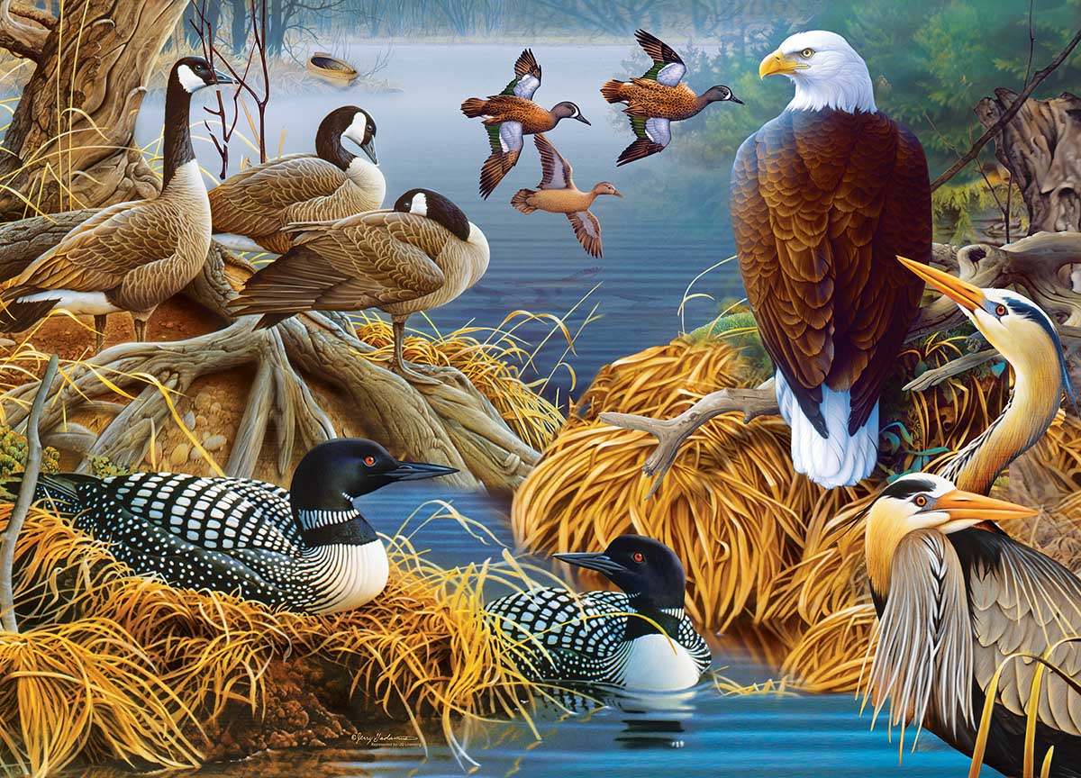 Leanin' Tree/MasterPieces Puzzle - #72022 Audubon: Lake Life - 1000pc Jigsaw Puzzle