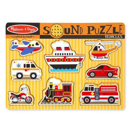 725 - Melissa & Doug Vehicle Sound Puzzle - 8 pcs.