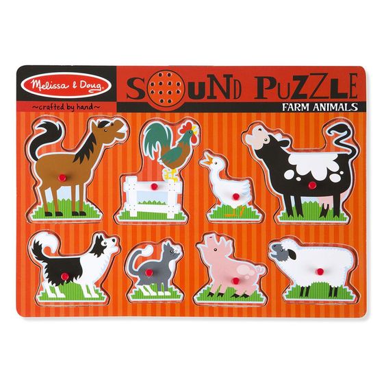 726 - Melissa & Doug Farm Animals Sound Puzzle - 8 pcs.