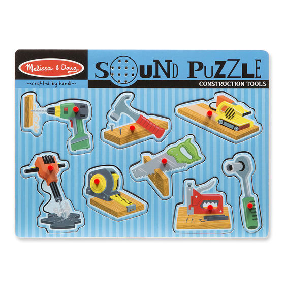 733 - Melissa & Doug Construction Tools Sound Puzzle
