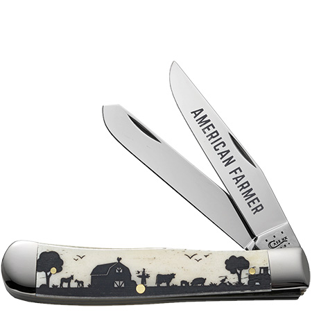 Case XX #9100549 - Trapper - Natural Bone American Farmer  
