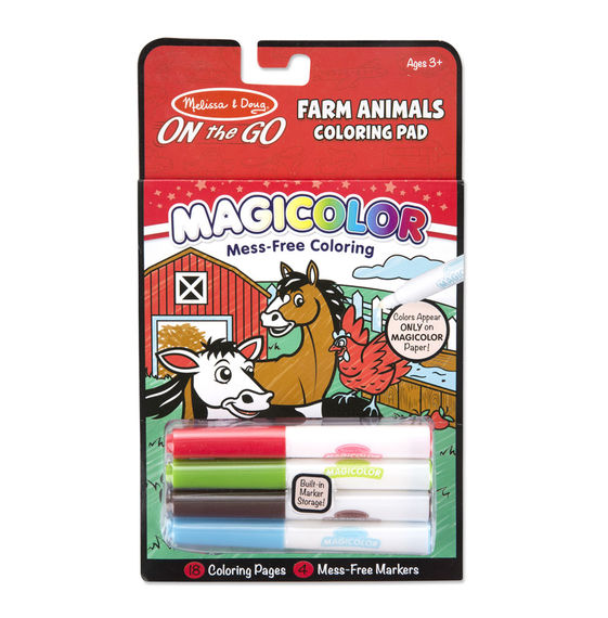 9126 - Melissa & Doug Magicolor On-the-Go Farm Animals Coloring Pad