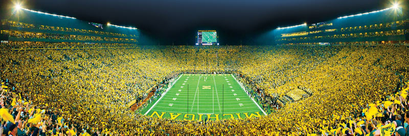 Leanin' Tree/MasterPieces Puzzle - #91365 NCAA Michigan Wolverines Stadium - 1000pc Panoramic Jigsaw Puzzle