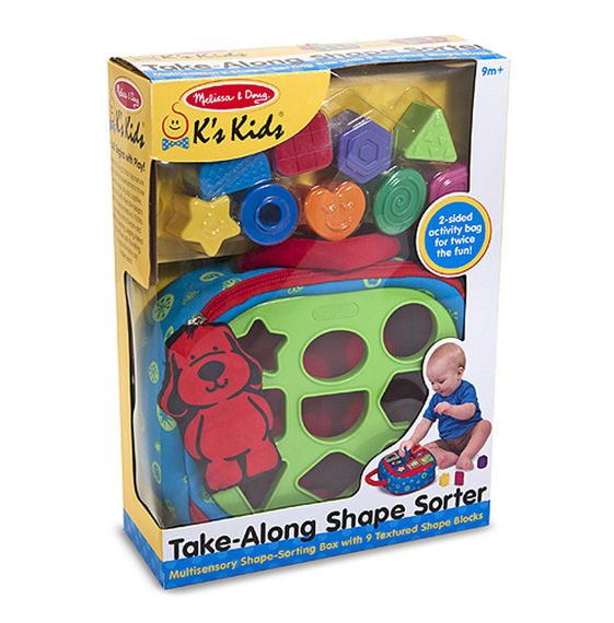 9185 - Melissa & Doug Take-Along Shape Sorter Baby and Toddler Toy