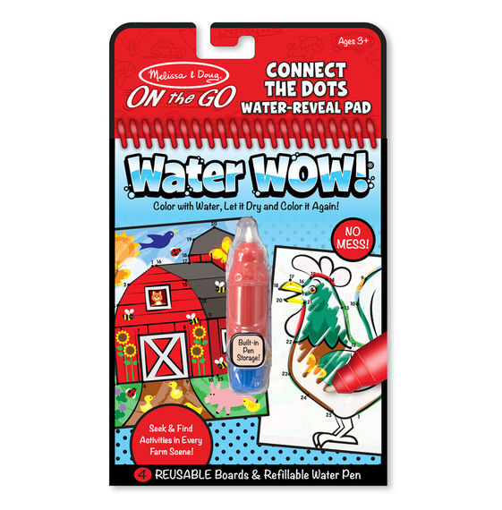 9485 - Melissa & Doug Water WOW! Connect the Dots Farm On-the-Go Travel Activity