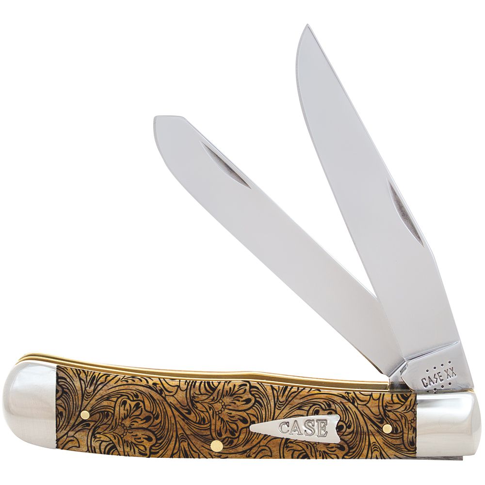 Case XX #AWTC54WT - Trapper - Western Scroll Antique Bone