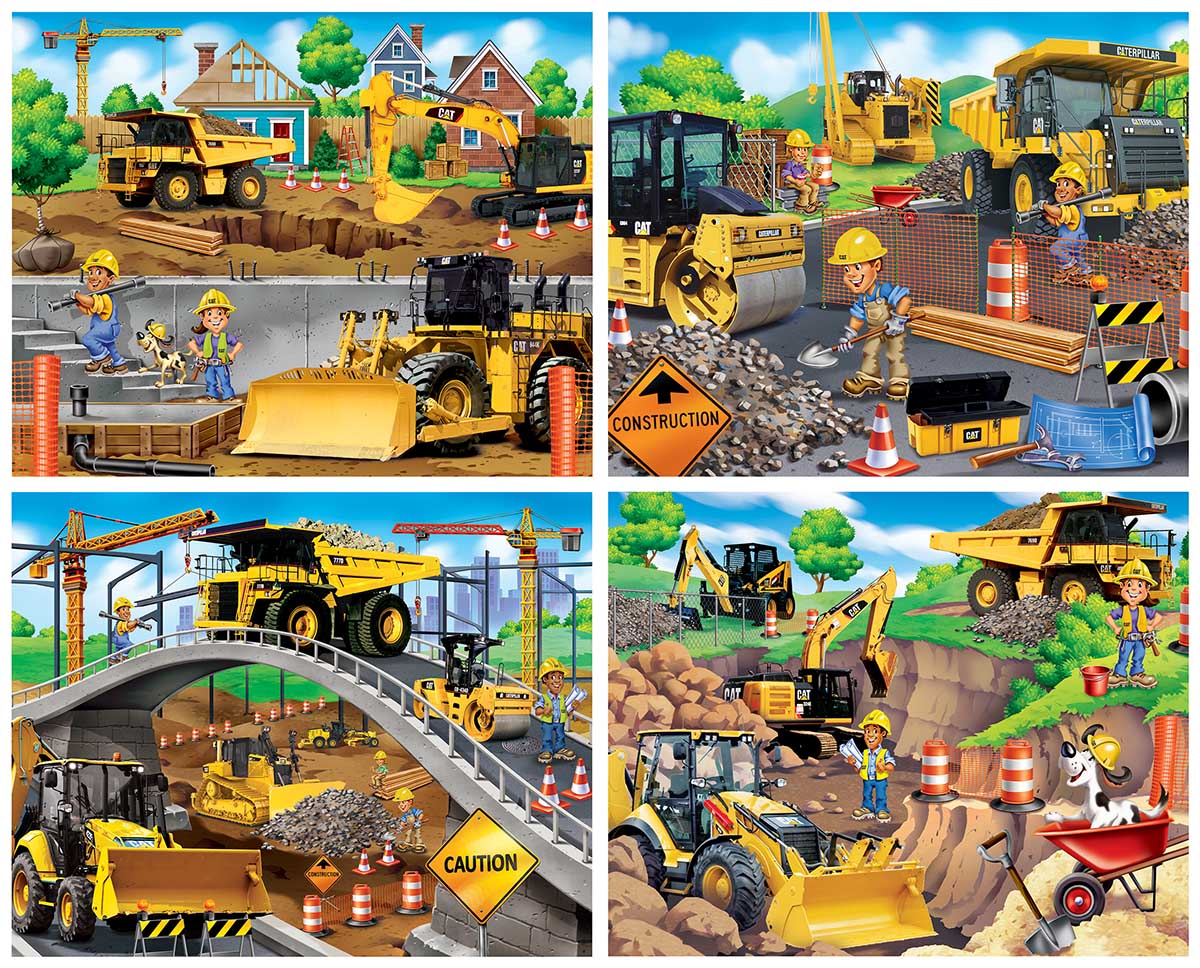 Leanin' Tree/Masterpieces Puzzle - #11847 Caterpillar: 4-Pack - 100pc Multipack Jigsaw Puzzles