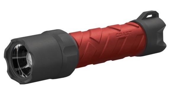 Coast 600R Polysteel Rechargeable Flashlight - Red