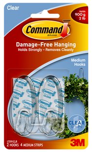 Clear Command Hooks, Clips and Strips