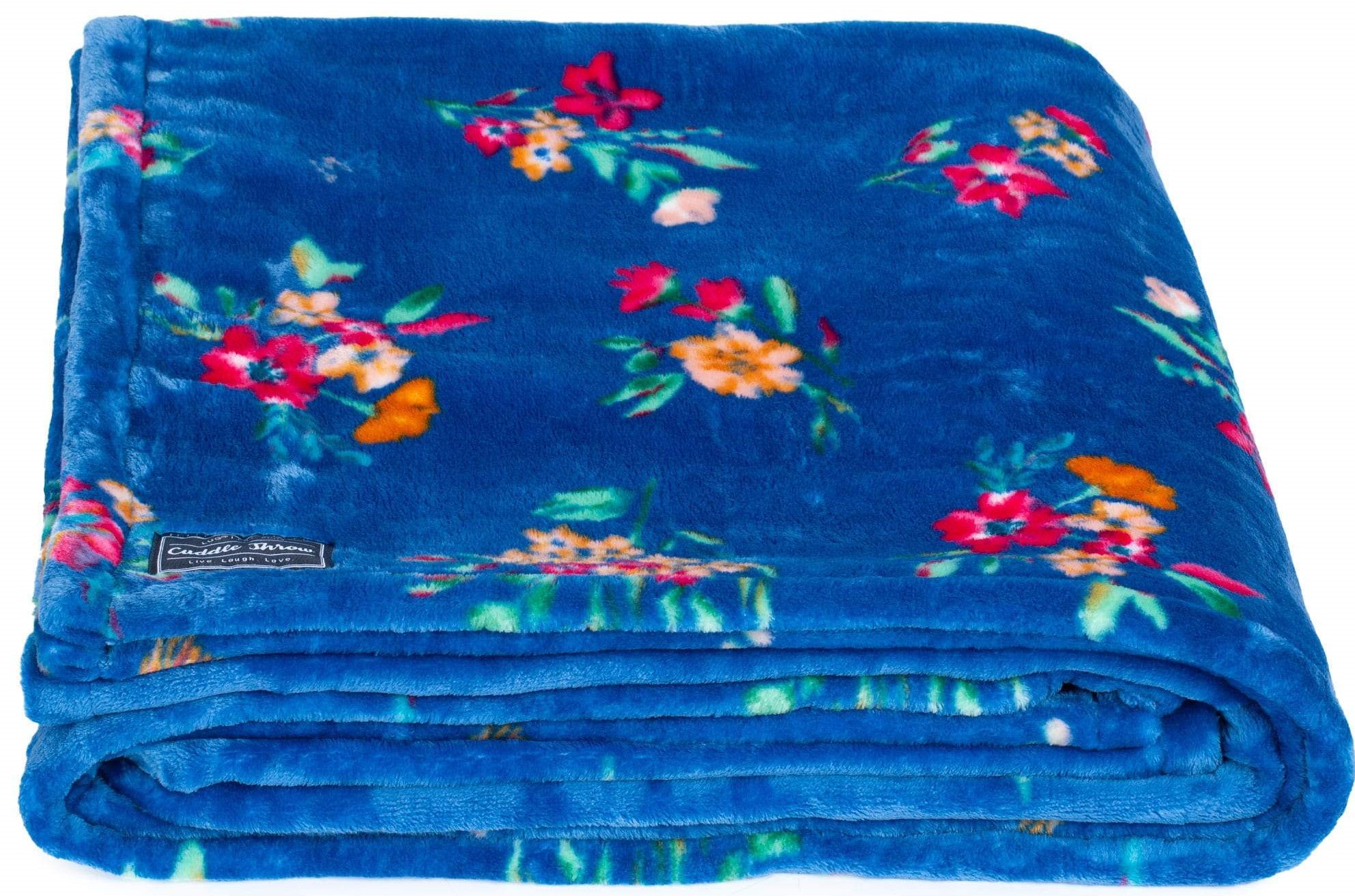 LUG - Cuddle Throw - Soft & Cozy Throw Blanket - Bouquet Blue ...