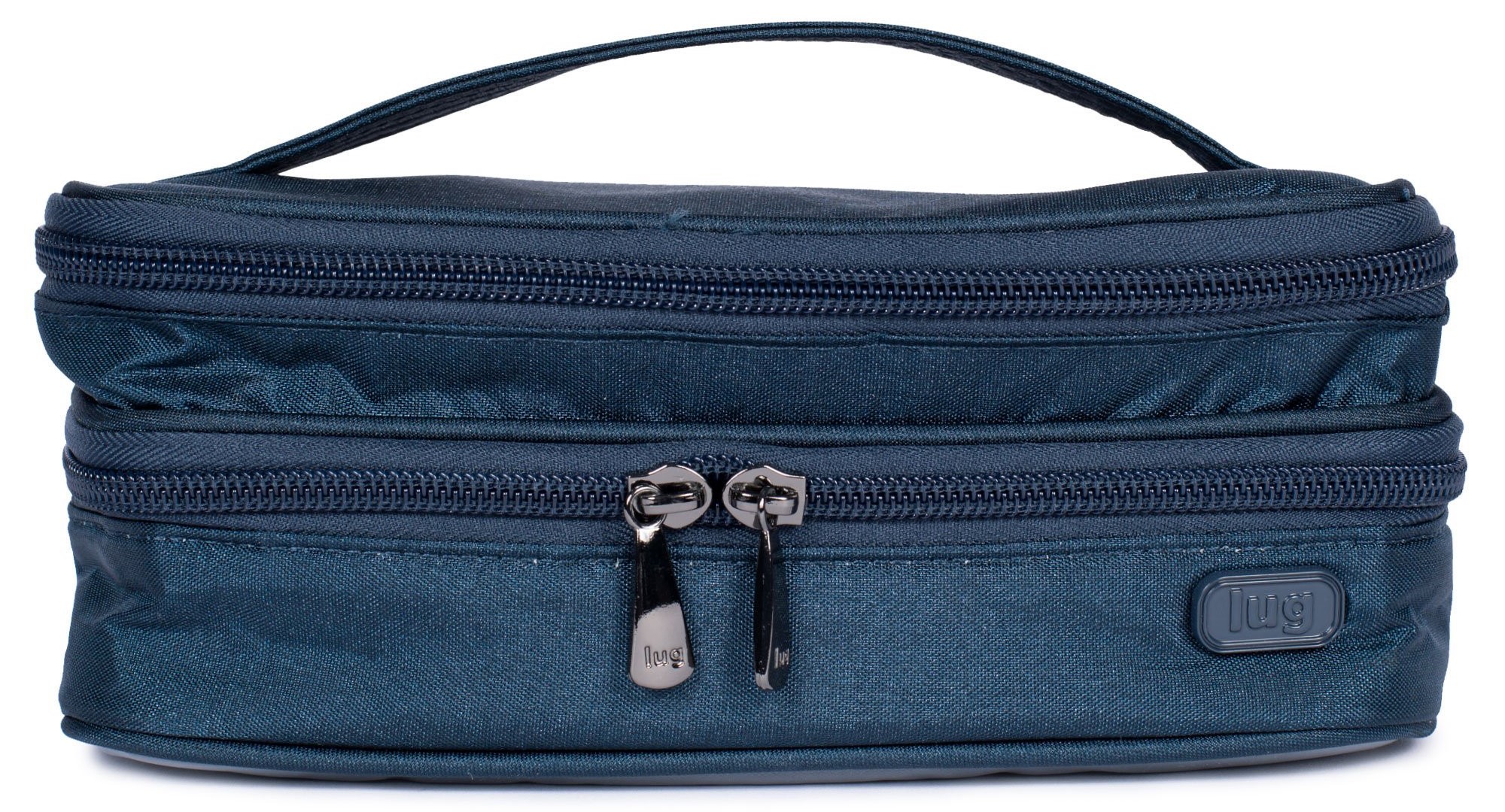 LUG Double Decker Portable Cosmetic Case Shimmer Navy Planktown