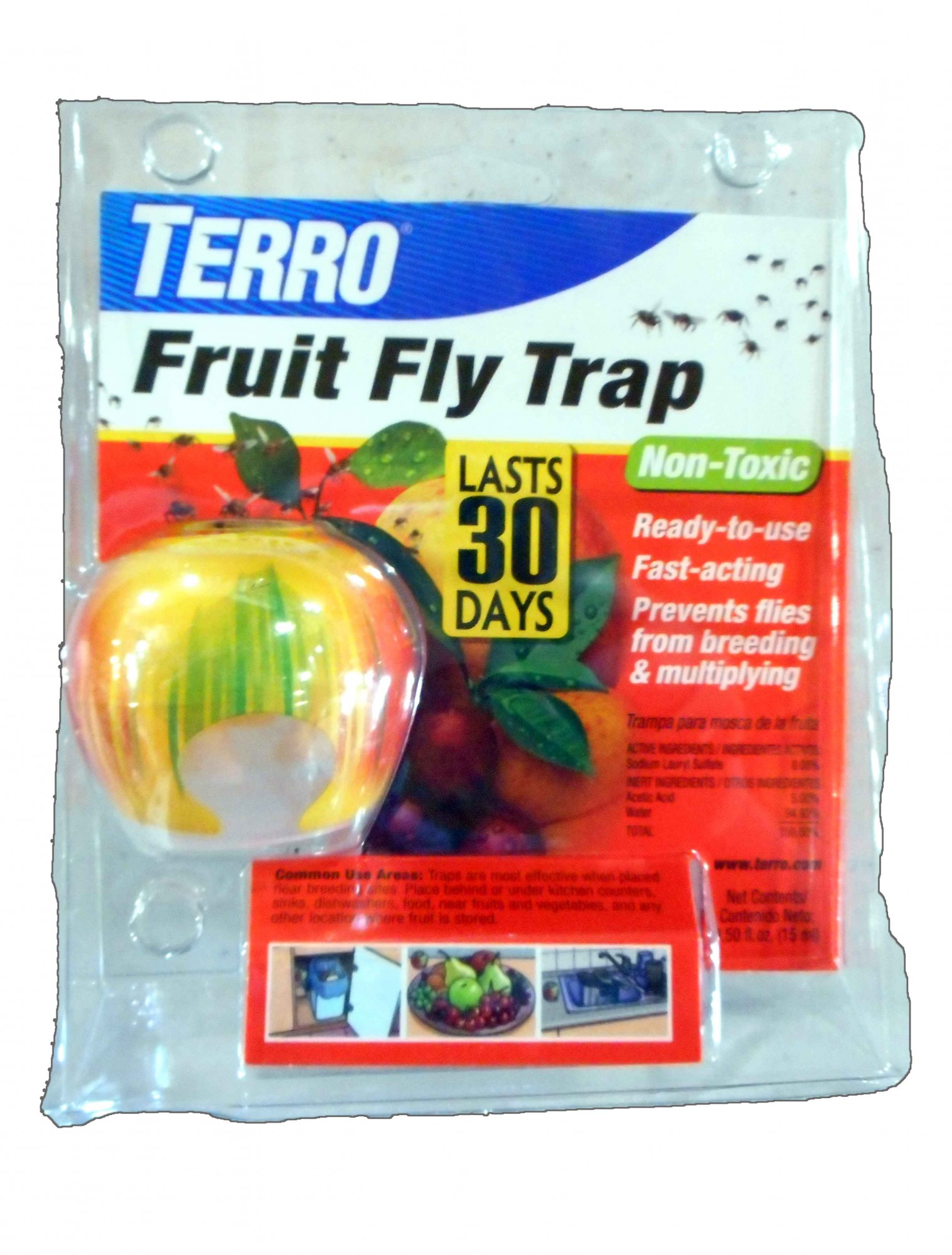 TERRO® Fruit Fly Trap, Looks Like an Apple!