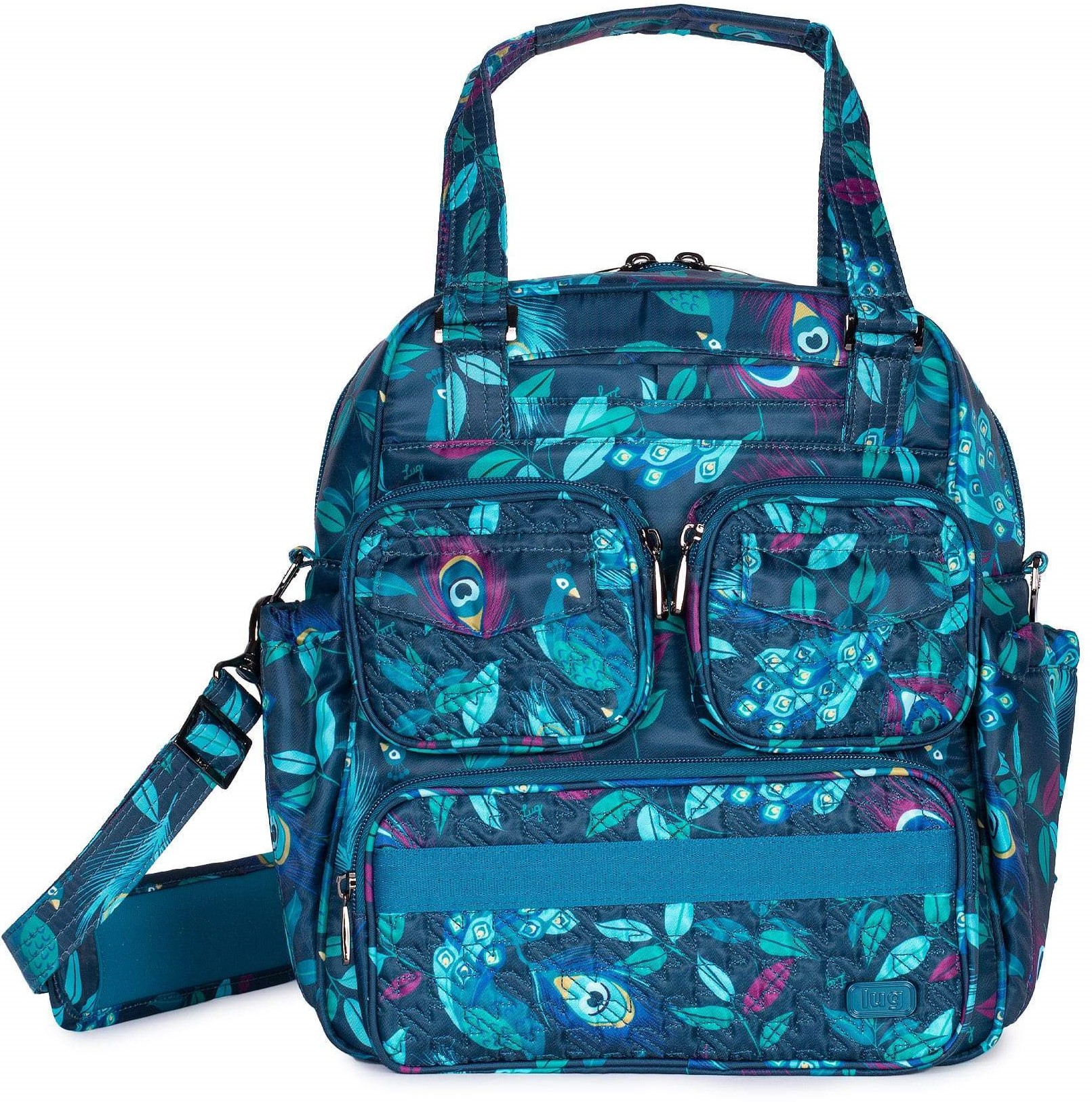 LUG Mini Puddle Jumper Day & Small Travel Bag Peacock Planktown