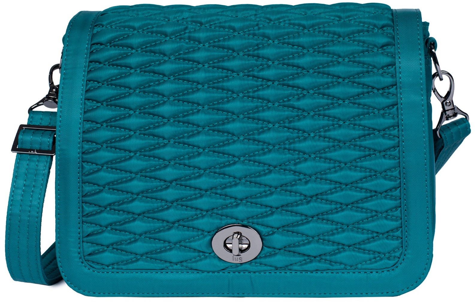 LUG - Presto - Elegant, Quilted Flap Purse - Teal