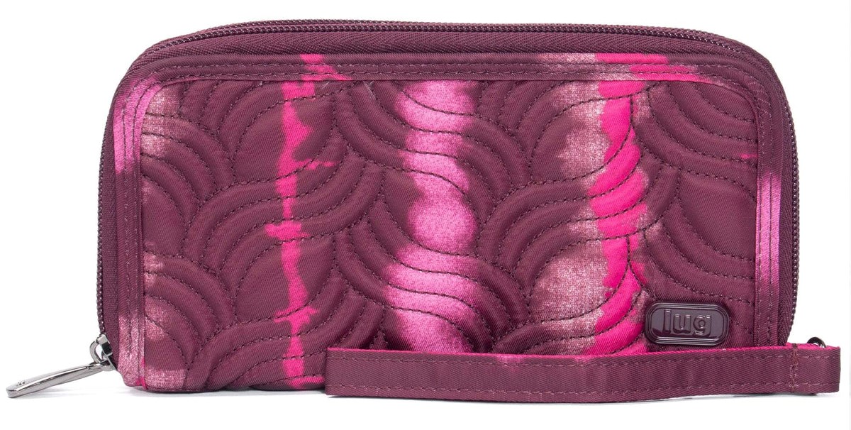 LUG - Splits XL - Zip-Around RFID Wallet  - Shibori Wine